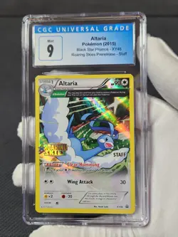 2015 Pokemon Roaring Skies Prerelease STAFF Altaria Holo XY46 CGC 9 like PSA - Image 4