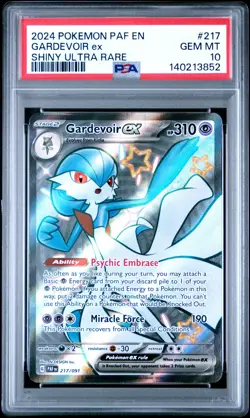 2024 Pokemon Paf EN-Paldean Fates Gardevoir EX #217 Shiny Ultra Rare PSA 10 - Image 1