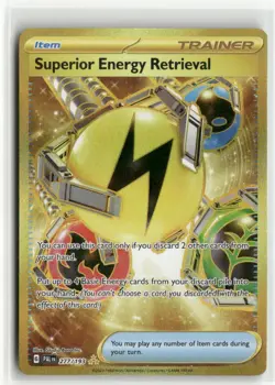 Superior Energy Retrieval 277/193 Hyper Rare Holo Paldea Evolved Pokemon TCG NM - Image 1