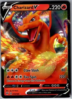 Charizard V 019/189 SWSH03: Darkness Ablaze - Pokemon Card - NM - Image 1