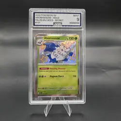 Pokemon Abomasnow Scarlet & Violet Paldean Fates Holo 101 - AGS 9 MINT - Image 1