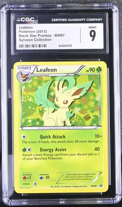 CGC 9 MINT Leafeon BW87 Black Star Promos Sylveon (Collection) Pokemon Card - Image 1