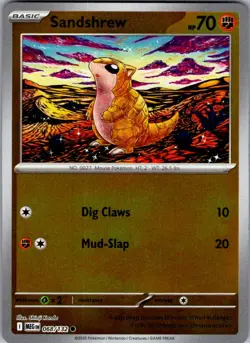Sandshrew 068/132 Common Mega Evolution Pokemon Reverse Holo Near Mint - Image 1
