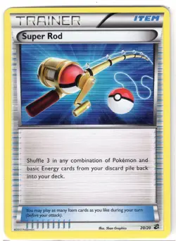 Super Rod 20/20 Holo Rare Dragon Vault Pokemon Near Mint - Image 1