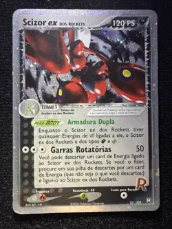 Pokemon Scizor EX Dos Rockets Returns Holo Ultra Rare 101/109 MP Portuguese 2004 - Image 1
