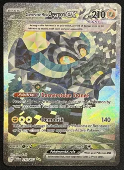 Pokemon Twilight Masquerade Cornerstone Mask Ogerpon ex 215/167 SIR Secret Rare - Image 1