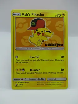 Ash's Pikachu - SM110 Non Holo SM Promos - Pokemon Card - NM - Image 1