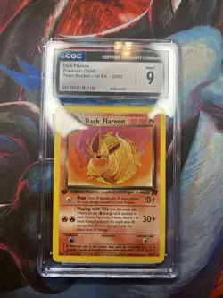 CGC 9 Dark Flareon 1st Edition 2000 Team Rocket WOTC Pokemon #35/82 - Image 1