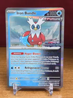 Iron Bundle SVP 058 Pokemon Paradox Rift Prerelease STAFF Promo NM - Image 1
