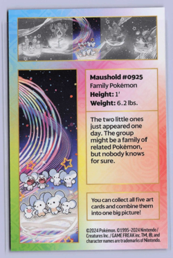 Pokemon Maushold #0925 Mini Tin Art Card and Sticker Set #1 - Image 2