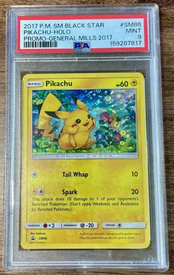 PIKACHU SM86 HOLO PSA 9 POKEMON 2017 BLACK STAR PROMO NEW CERT LOOKS 💎 - Image 1