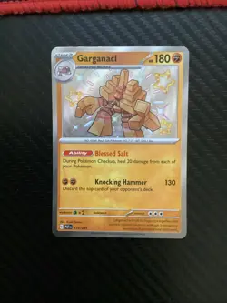 Garganacl 178/091 Shiny Rare Paldean Fates Pokemon Near Mint - Image 1