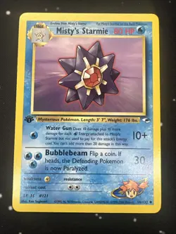 Misty’s Starmie 56/132 1st Edition Gym Heroes Uncommon WOTC Pokemon Card 5 - Image 1