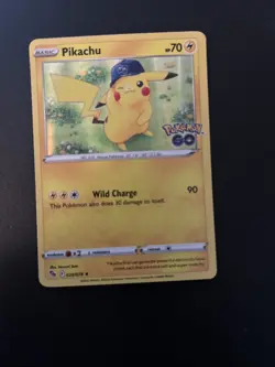 Pokemon TCG Pikachu Pokemon Go 028/078 Reverse Holo Holo Rare - Image 1