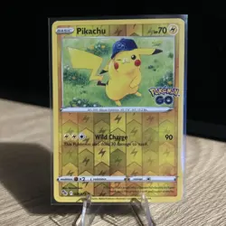 Pokemon TCG Pikachu Pokemon Go 028/078 Reverse Holo Holo Rare - Image 1