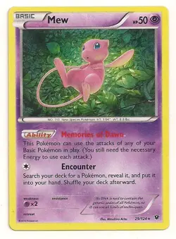 Pokemon Card: Mew 29/124 LP Played XY Fates Collide Holo Rare Psychic TCG - Image 1