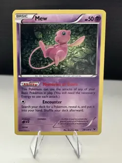 Pokemon Mew TCG Fates Collide Holo Rare Card 29/124 Mint Condition - Image 1