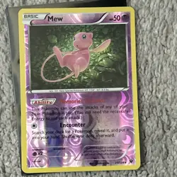 Pokemon TCG Fates Collide Mew 29/124 Reverse Holo Rare NM-LP Condition - Image 2