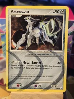 Pokemon Arceus LV.100 AR9 Holo Rare Vintage Diamond Pearl Card - Image 1
