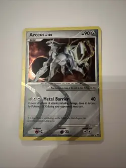 Pokemon 2009 Platinum Arceus Metal AR9 Holo Rare - Image 1