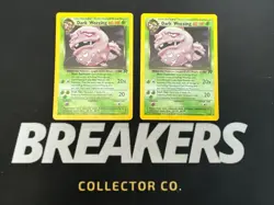 Dark Weezing 14/82 Rocket Set Vintage Pokemon Holo 2 Card Lot x2 - Image 1