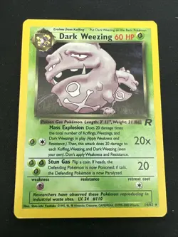 Dark Weezing 14/82 Rocket Set Vintage Pokemon Holo 2 Card Lot x2 - Image 4