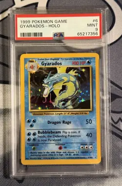 1999 POKEMON GAME #6 GYARADOS-HOLO PSA 9 - Image 1