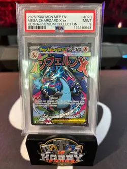 2025 Pokemon TCG Mega Charizard X ex #023 Promo! PSA 9 - Image 1