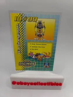 2001 Bandai Digimon TCG ID#90 WarGreymon Holo Card DP460 - Image 2