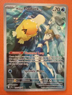 Pokemon TCG Misty's Psyduck Destined Rivals 193/182 Illustration Rare NM - Image 1