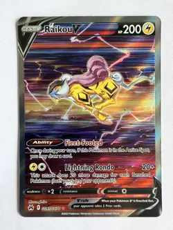 Pokemon TCG Raikou V Crown Zenith: Galarian Gallery Gg41/Gg70 Holo Ultra Rare - Image 1