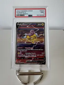 2023 Pokemon TCG Crown Zenith Galarian Gallery Raikou V Holo GG41 PSA 9 - Image 1