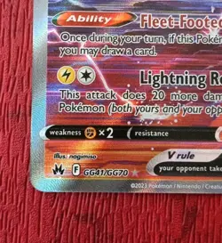 Pokemon TCG Raikou V Crown Zenith: Galarian Gallery Gg41/Gg70 Holo Ultra Rare - Image 4