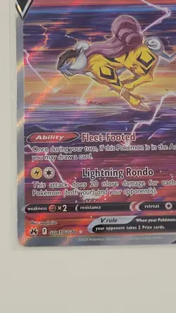 The Pokemon Company Pokemon TCG Raikou V GG41/GG70 Crown Zenith GG UR Holo EN - Image 3