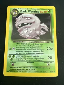 1999 Rocket Vintage Pokemon Card Lot: Holo Dark Gyarados 8/82 & Weezing 14/82 - Image 5