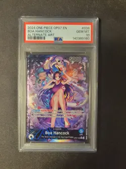 2024 One Piece OP07 EN Alternate Art #038 Boa Hancock PSA 10 GEM MINT - Image 1