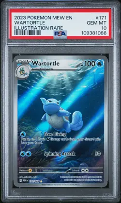 2023 POKEMON MEW EN-151 ILLUSTRATION RARE #171 WARTORTLE PSA 10 - Image 1