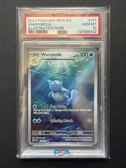 2023 POKEMON MEW EN-151 ILLUSTRATION RARE #171 WARTORTLE PSA 10 - Image 1