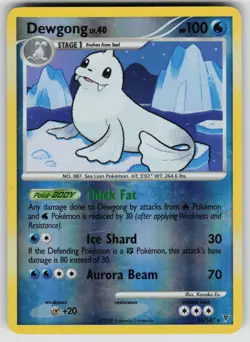 Dewgong 24/147 Rare Supreme Victors Pokemon Reverse Holo Moderately Played - Image 1