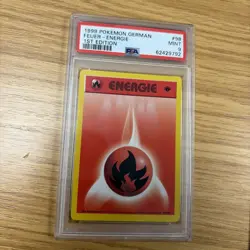 FEUER-ENERGIE 1ST EDITION POKEMON GERMAN 1999 98 PSA 9 - Image 1
