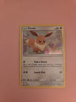 Pokemon Card Eevee SM184 Black Star Promo Cosmos Holo Sun & Moon - Image 1