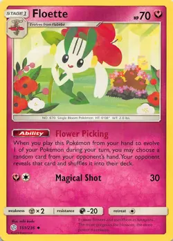 FLOETTE 151/236 UC COSMIC ECLIPSE POKEMON HP - Image 1