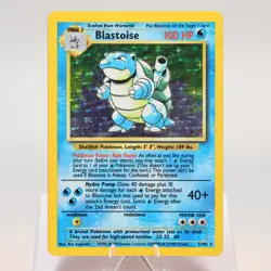 Pokemon TCG - Blastoise 2/102 Base Set Holo Rare WOTC - PL - Image 2