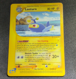 Pokemon TCG Nintendo Aquapolis Lanturn 21/147 Non Holo Rare 80 HP EN 2002 - Image 1