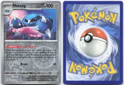 METANG 114/162 Temporal Forces Pokemon Reverse Holo Common Near Mint - Image 3