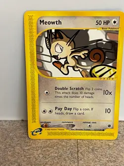 Meowth 121/165 Pokemon TCG Expedition Base Vintage NM - Image 1