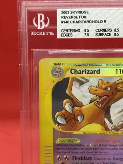 Pokemon Charizard Skyridge Crystal Reverse Holo Secret Rare #146 BGS 8 - NO PSA - Image 4