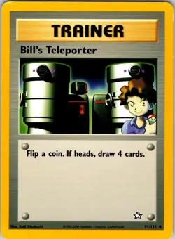Bill's Teleporter 091/111 Neo Genesis Pokemon NM Unlimited - Image 1