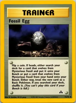 Fossil Egg 72/75 Neo Discovery NM Pokemon TCG - Image 1