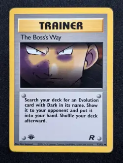 The Boss's Way 73/82 Team Rocket Pokemon LP 1st Edition - Image 1